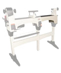 Forty Three Inch Lathe Bed Extension For Jwl 1221Vs Woodworking Turnery crafted from heavy duty cast iron, showcased on a lathe.