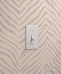 Abstract Animal Textured Vinyl Wallpaper Custom Printed Dope Wallcovering Heavy Duty Commercial Grade Paste Ready on wall with light switch.