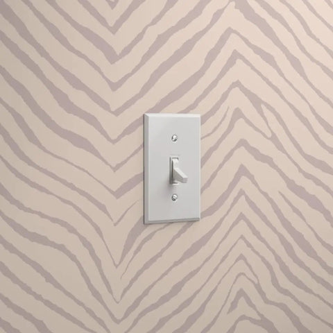 Abstract Animal Textured Vinyl Wallpaper Custom Printed Dope Wallcovering Heavy Duty Commercial Grade Paste Ready on wall with light switch.
