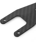 Close-up of Traxxas RC Car Chassis Frame Carbon Fiber Second Floor Board Reinforcement, showing carbon texture and mounting holes
