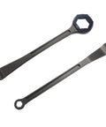 Aluminum CNC Tire Iron Tool Kit For Dirt Bikes, Raceline Lever Set With Hex Wrench Heads 10mm 13mm 22mm 27mm 32mm, Black