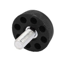 Set Of 20 Adjustable Leveling Feet For Furniture With M8 By 18mm Threads Black Base 8 Hole Design Plastic And Metal Construction