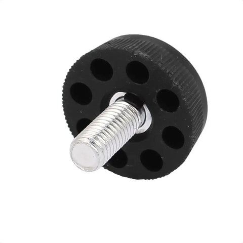 Set Of 20 Adjustable Leveling Feet For Furniture With M8 By 18mm Threads Black Base 8 Hole Design Plastic And Metal Construction