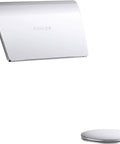Tea-For-Two Bath Drain Trim With Contoured Overflow Hood for Tea-For-Two Bathtubs, polished chrome, front view.