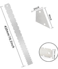 Pro Grade Complete Guitar Maintenance Kit With Notched Straight Edge String Action Ruler And Fret Leveling Tool dimensions shown
