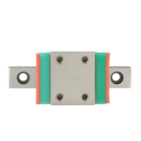 Front view of Miniature Linear Slider LWL7B Metal Linear Motion Rail 7mm Wide With 40mm Slide Block, precision ball retainer guide.
