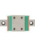 Compact 7mm Wide Linear Rail With 17x23mm Linear Block And 40mm Travel, showing precision bearing steel guide and ultra smooth slider.