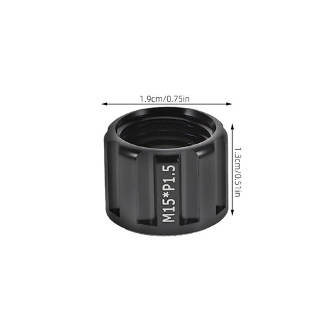 Rugged Aluminum Thru Axle Nut M15x1.5mm for Mountain Bikes and Electric Bikes easy install durable hub nut with sleek design
