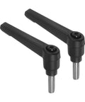 Clamping Lever Handles 304 Stainless Steel M6 X 15mm Threaded Male Stud Black Finish Quick Release