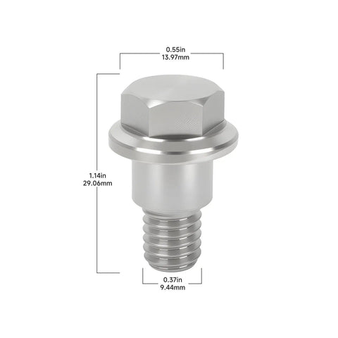 2 Pack Heavy Duty Shoulder Bolts For Riding Mower Deck Suspension And Chassis Hardware Cross Reference 532196539 stainless steel bolt with size details