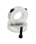 Heavy Duty High Grade Aluminum Clamping Ring Adjustable 13mm To 30mm Inner Diameter Single Split Collar Secures Drive Shafts Gearboxes Motor Bases Providing Rock Solid Stability For Industrial Use Ensuring Long Lasting Performance Reliability Daily, front view