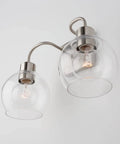 Tanner Urban Industrial Clear Glass Bathroom Vanity Wall Light Two Light Matte Black Finish 10 Inch High By 15 Inch Wide