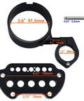 Side Mount Instrument Bracket And Speedometer Relocation Cover For Harley Sportster XL Models 1993 To 2020 Iron 883 Forty Eight 1200 Gloss Black Aluminum Clamp Kit dimensions