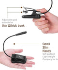 Clip-On Reading Light for Books in Bed, Car and Travel, 3000K Warm LED, small and handy in hand display