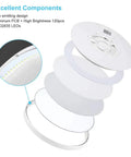 Exploded view of 12 Inch Ultra Thin LED Flush Mount Ceiling Light Fixture Daylight White 5000K, 24W components