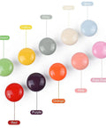 Colorful Ceramic Drawer Knobs Set Of Ten Glossy Round Cabinet Knobs For Dressers Cabinets Chests And Wardrobes Cute Playful Finish Durable And Easy To Install Perfect For Your Home DIY Makeover, assorted colors