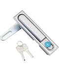 Sleek Matte Black Flat Lock Replacement Part In Zinc Alloy One Piece Built To Last Durable Lock Housing for cabinet security.