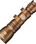 W35A Compact Rail Mounted White Light LED Tactical Weapon Light With Long Throw, 89,600 Candela, 686 Lumens, FDE finish