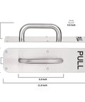 Stainless Steel Door Handle Set 2 Pack Pro Grade Heavy Duty Pull And Push Plate For Commercial Sliding Doors With Screws Aluminum Alloy Construction Rust Resistant Design For Long Lasting Performance, 11.8 inch