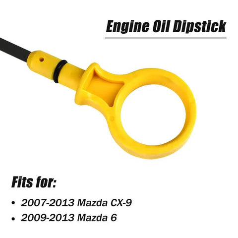 Mazda Engine Oil Dipstick Fits 2007-2013 CX-9 and 2009-2013 Mazda 6 Replaces CY01-10-450A with yellow handle