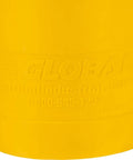 Heavy Duty 60 Inch Yellow Bollard Post Sleeve With Dome Top Rock Solid Impact Guard For Parking Lots, HDPE, textured close-up.