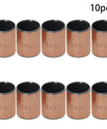 Badass Oilless Bushings With Hella Smooth Sleeve Bearings Built Different Using A Carbon Steel Base To Keep Things Running Sweet For Heavy Machinery 14X16X20mm Plain Bearings 10 Pack, showing ten copper sleeve bearings.