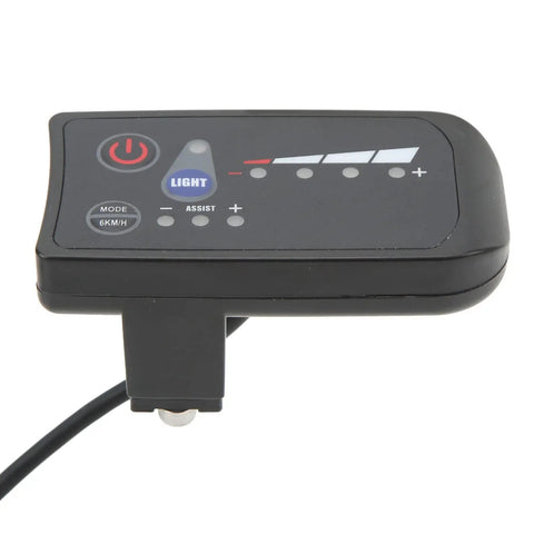 5 Pin Electric Bike Power Display Meter With LED Readout, Universal Handlebar Panel For 24V E Bike And Mountain Bike