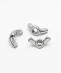 20 Pack M5 Stainless Steel Wing Nuts For Hardware Projects, Rust Resistant Butterfly Nuts For Quick Hand Tightening, top view