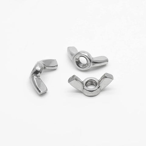 20 Pack M5 Stainless Steel Wing Nuts For Hardware Projects, Rust Resistant Butterfly Nuts For Quick Hand Tightening, top view