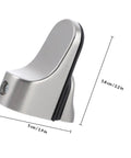 Heavy Duty Adjustable Shelf Brackets Zinc Alloy For Wall Mount Floating Shelves showing dimensions and smooth finish.