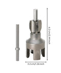 Pipe Threading Cutter Set With Hex Shank For Drill Attachment Taper Deburring Steel Precision For PVC And PPR Connections 1/2 NPT Compatible Heavy Duty Deburring Tool, 6.2cm x 3.2cm
