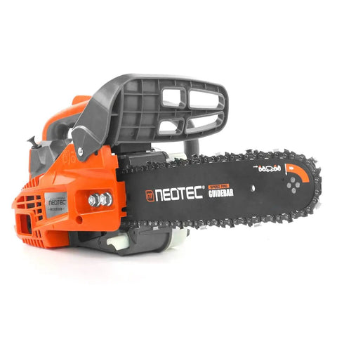 12 Inch Top Handle Gas Chainsaw 25.4cc 2 Stroke Portable Wood Cutting Power displayed on white background