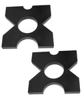 Heavy Duty H Frame Hydraulic Shop Press Plates Set, 9.75 x 9.75 x 1 in, Two-Piece 20 Ton and 32 Ton Portable Metal Press Plates with 4 Notches