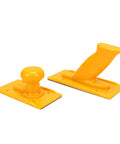Rock Solid Two Piece Table Saw Push Stick And Router Push Block Kit featuring textured ABS plastic for safe woodworking.