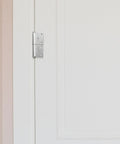 Heavy Duty 5 Inch Detachable Slip Joint Flag Hinges on white door for security gates and wooden boxes