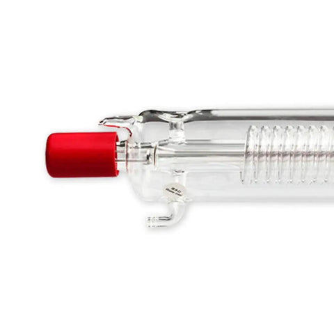 Side view of RECI CO2 Laser Tube 90W To 100W Glass Tube 1240Mm Length 80Mm Diameter for engraver and cutter replacement.
