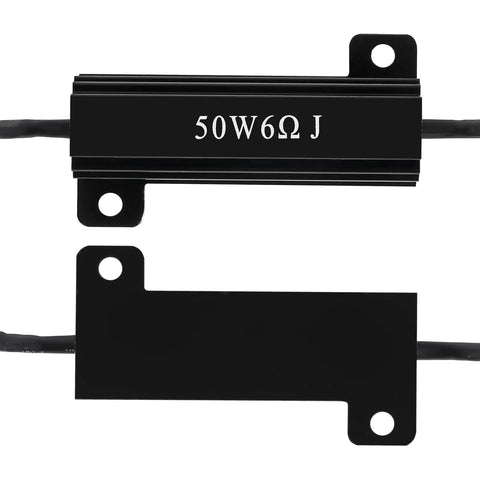 4 Pack 50W 6 Ohm LED Load Resistors For Turn Signals Stop Hyper Flash And Error Codes With Eight Quick Wire Connectors