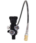 M18x1.5 DIN Valve Scuba Adapter With Gauge And 22 Inch Hose For Air Tank Setups PCP Rifles Paintball And HPA Tanks High Pressure Up To 4500 PSI