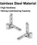 Stainless Steel Pivot Door Hinge Beefy Heavy Duty Hidden Door Hinges For Wooden Doors Cabinets Bookcases And Bookshelves
