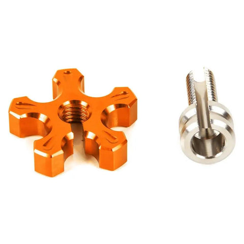Aluminum Clutch Cable Adjuster For Motorcycle M8 1.25 Thread Orange Finish Durable Lightweight Wire Tensioner For Brake And Clutch Cables Replacement Upgrade