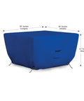 Heavy Duty Fire Pit Cover For Outdoor Use 30In L X 30In W X 12In H Waterproof UV And Weather Resistant 18 Oz PVC Coated Polyester