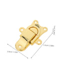 Grab These Golden Zinc Alloy Antique Vintage Toggle Latches with a shiny gold finish, measuring 5.3cm by 3.9cm, ideal for wooden cases.