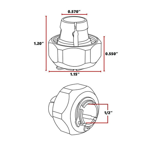Top Shelf One Half Inch Router Collet Replacement For Porter Cable And Superior Electric Routers Matches Part 42950, dimensions 0.5 inch.