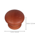 8 Piece Rustic Wood Cabinet Knobs Mushroom Shape Vintage Wardrobe Handles For Cabinets Drawers And Furniture With Screws Round Wooden Pulls To Upgrade Your Kitchen Cupboard And Dresser Hardware, showing dimensions