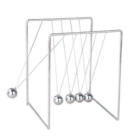 Silver Iron Pendulum Ball Sways On Your Desk A Cool Desktop Decoration And Dynamics Experiment Tool For Office Or Home