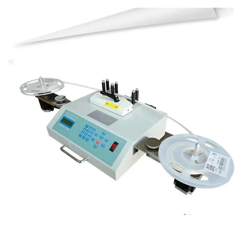 High Accuracy Smt Material Counting Machine For Smnd Electronic Part Inventory with dual tape feeders and control panel.