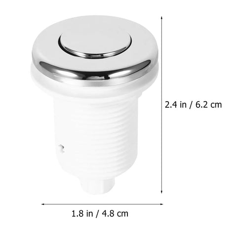 White Leak Proof Push Button Pressure Switch For Spa Tub Rock Solid Build No Sweat Setup Sturdy Abs Plastic And Stainless Steel Assembly For Bubble Bath Refresh And Fast Replacement Swap