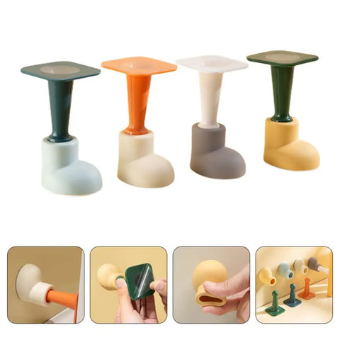 Heavy Duty Door Stoppers For Wall Protection Made With Durable PP And TPR Materials Keep Walls Scratch Free And Doors Safe, assorted colors