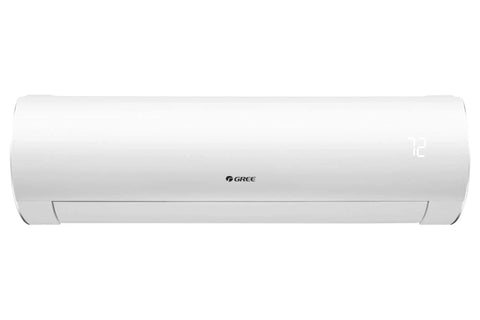 24000 BTU Wall Mount Ductless Mini Split Air Conditioner And Heat Pump Features sleek white design with digital temperature display.