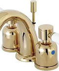 Paris Widespread Bathroom Faucet In Polished Brass With Durable Brass And Zinc Build, Deck Mount, 3 Hole Installation